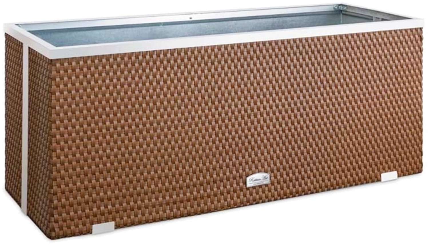 XL Polyrattan Pflanzgefäß 108cm Pflanzkübel Blumentopf Kübel Übertopf Hochbeet Bild 1