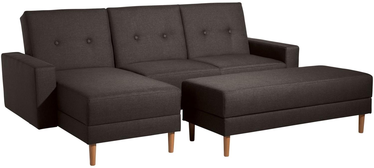 Schlafsofa Kaula Bezug Flachgewebe Erle natur / schoko 23027 Bild 1