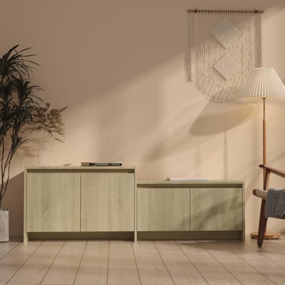 TV-Schrank Sonoma-Eiche 146,5 x 35 x 50 cm Holzwerkstoff Bild 1