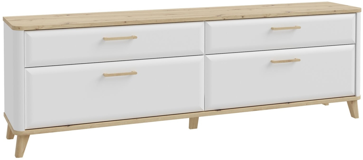 Lowboard Waldeck / Waridol, Holzwerkstoff, Weiß, 210 x 68 x 41 cm Bild 1