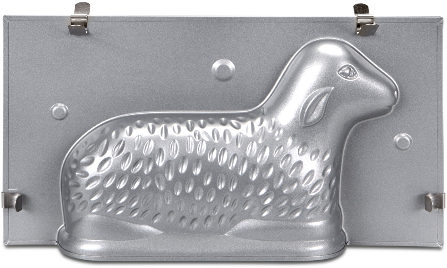 Staedter - We love baking - 3D Osterlamm Backform extra groß für 880 ml, Lamm Backform für Ostern, Backform Ostern antihaftbeschichtet, Motivbackform mit Befestigungsklammern Bild 1