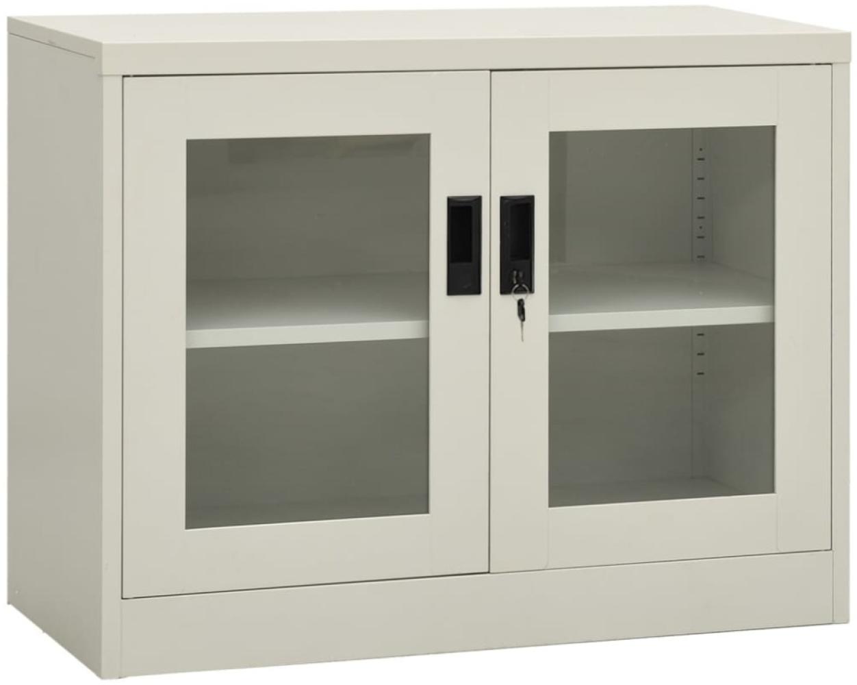 vidaXL Büroschrank Hellgrau 90x40x70 cm Stahl 335927 Bild 1