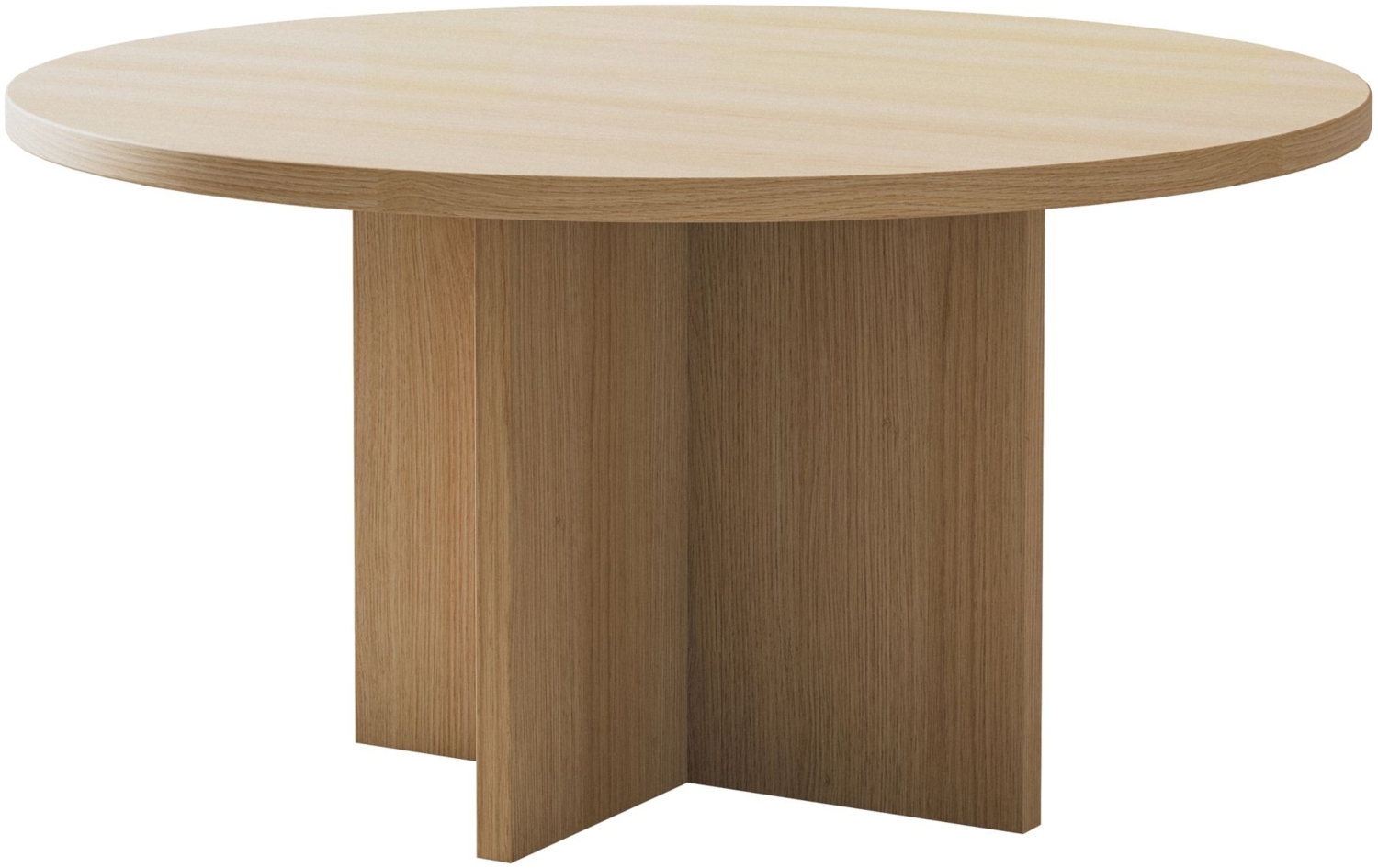 Selsey 'Ovo' Couchtisch rund, Holzoptik Eiche Lindberg, ca. 40 x 76 x 76 cm Bild 1