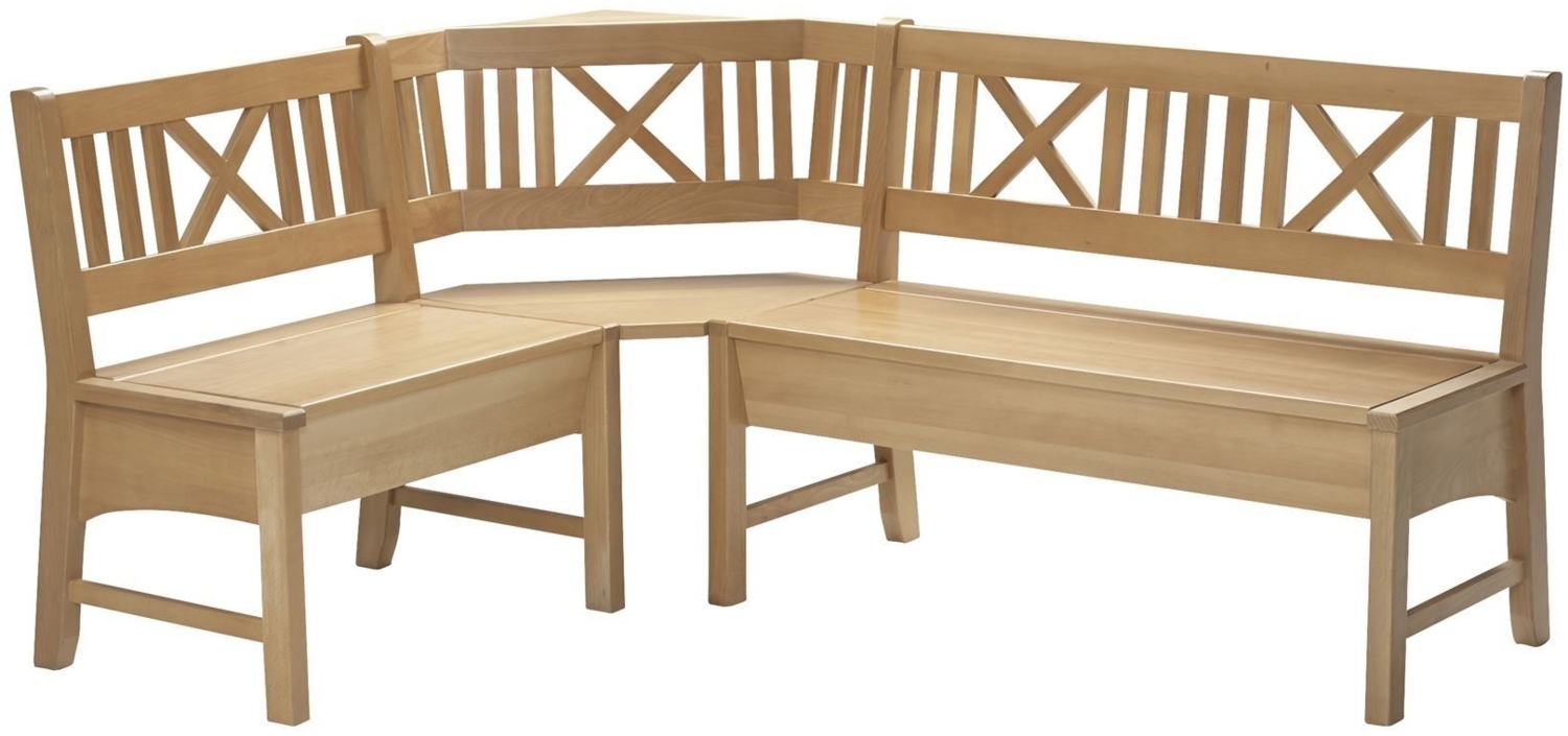 Eckbank Deborah aus Massivholz 135 x 177 x 87 Küchenbank massiv Buche lackiert 12147-135177 Bild 1