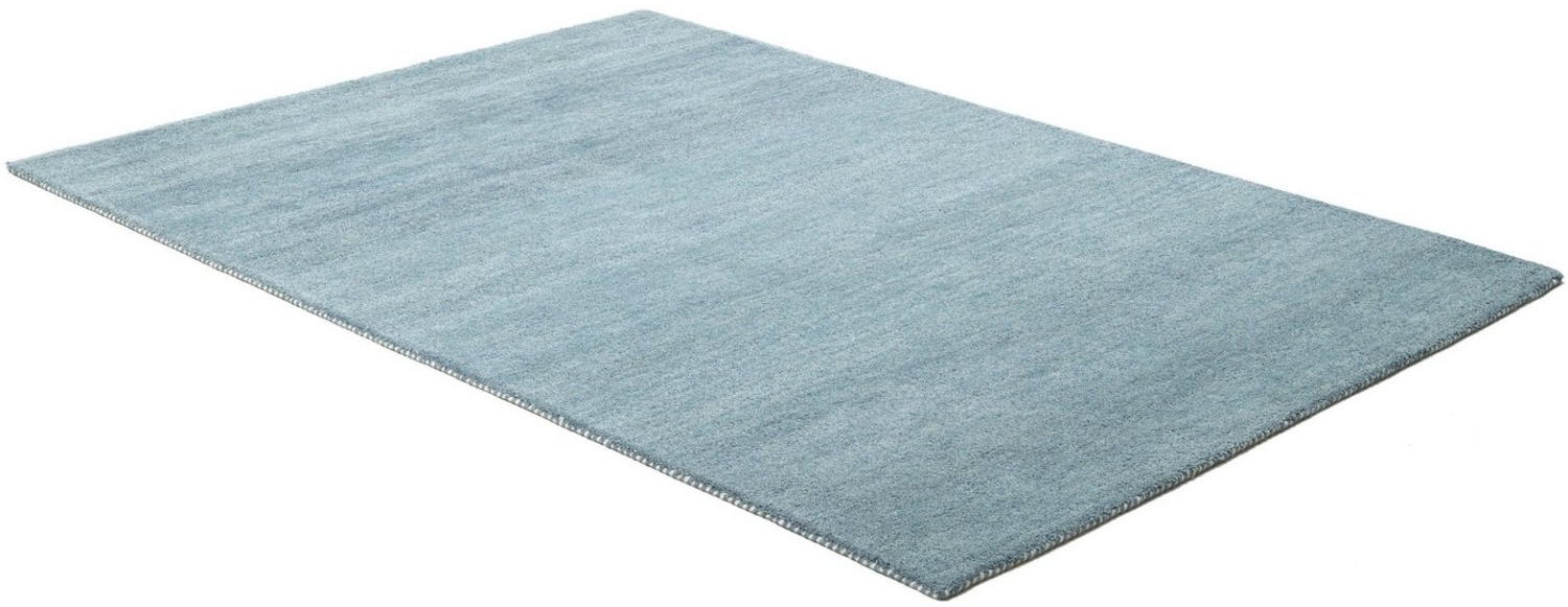 THEKO Wollteppich Gabbeh Uni, Handweb Teppich, meliert, reine Wolle, handgewebt, rechteckig, Höhe: 14 mm, Schlafzimmer, Wohnzimmer, Esszimmer, auch als Läufer oder rund Bild 1