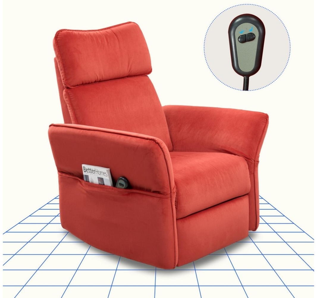 FLEXISPOT Loungesessel Relaxsessel – Elektrischer Liegesessel, drehbarer Schaukelstuhl (mit 3D-Kopfstütze, 180-225° verstellbaren Armlehnen, Rocking- & 360° Drehfunktion, mit Seitentaschen), Fernsehsessel mit verstellbare Rückenlehne im Wohnzimmer Bild 1