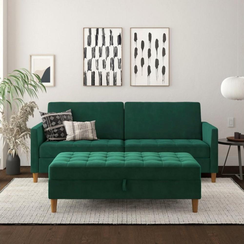 Dorel Home 3-Sitzer Presley, Sofa mit Bett-Funktion und verstellbarer Rückenlehne Bild 1