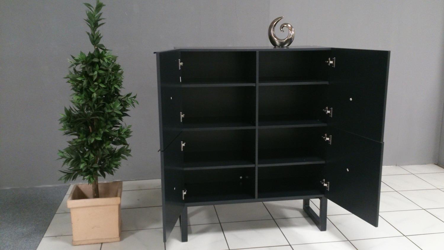 Actona 'OBVIOUS' Highboard Kommode schwarz 4-türig Bild 1
