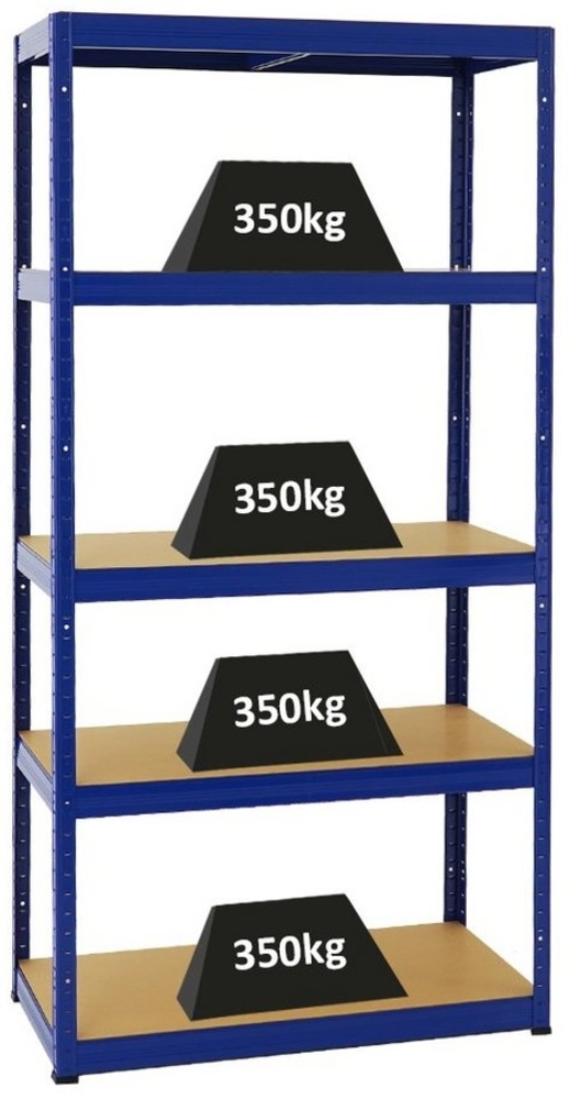 PROREGAL® Schwerlastregal Schwerlastregal Slim Elephant, 5 Ebenen, Traglast 1750kg Bild 1
