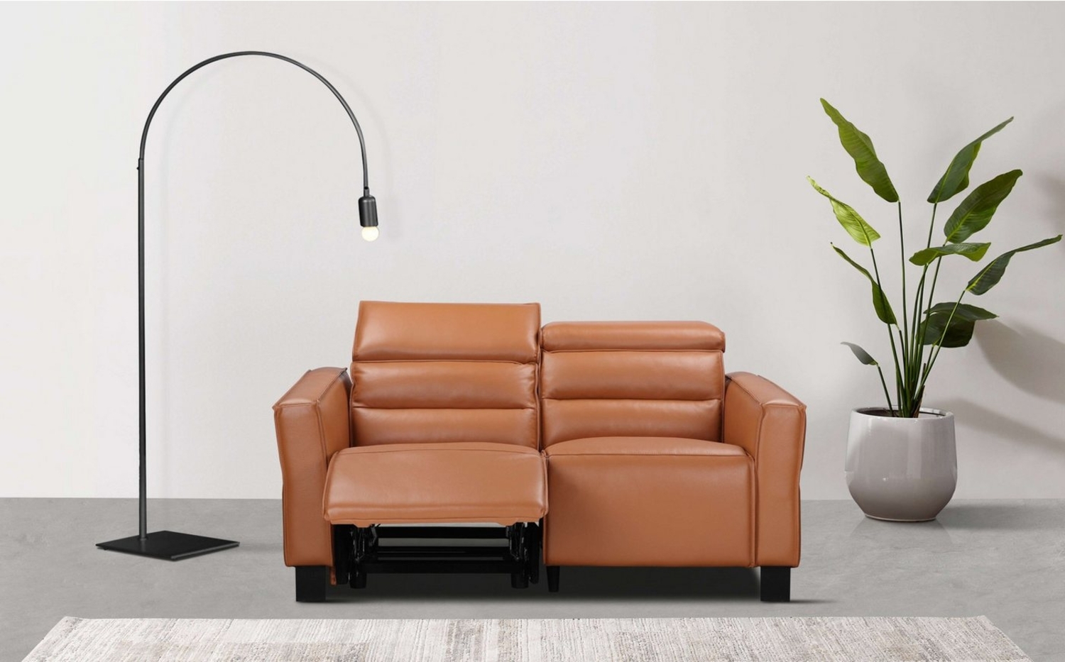 Places of Style 2-Sitzer Carpari, 162 cm, mit manueller od. elektrischer Relaxfunktion und USB, sowie Kopfteilverstellung Bild 1