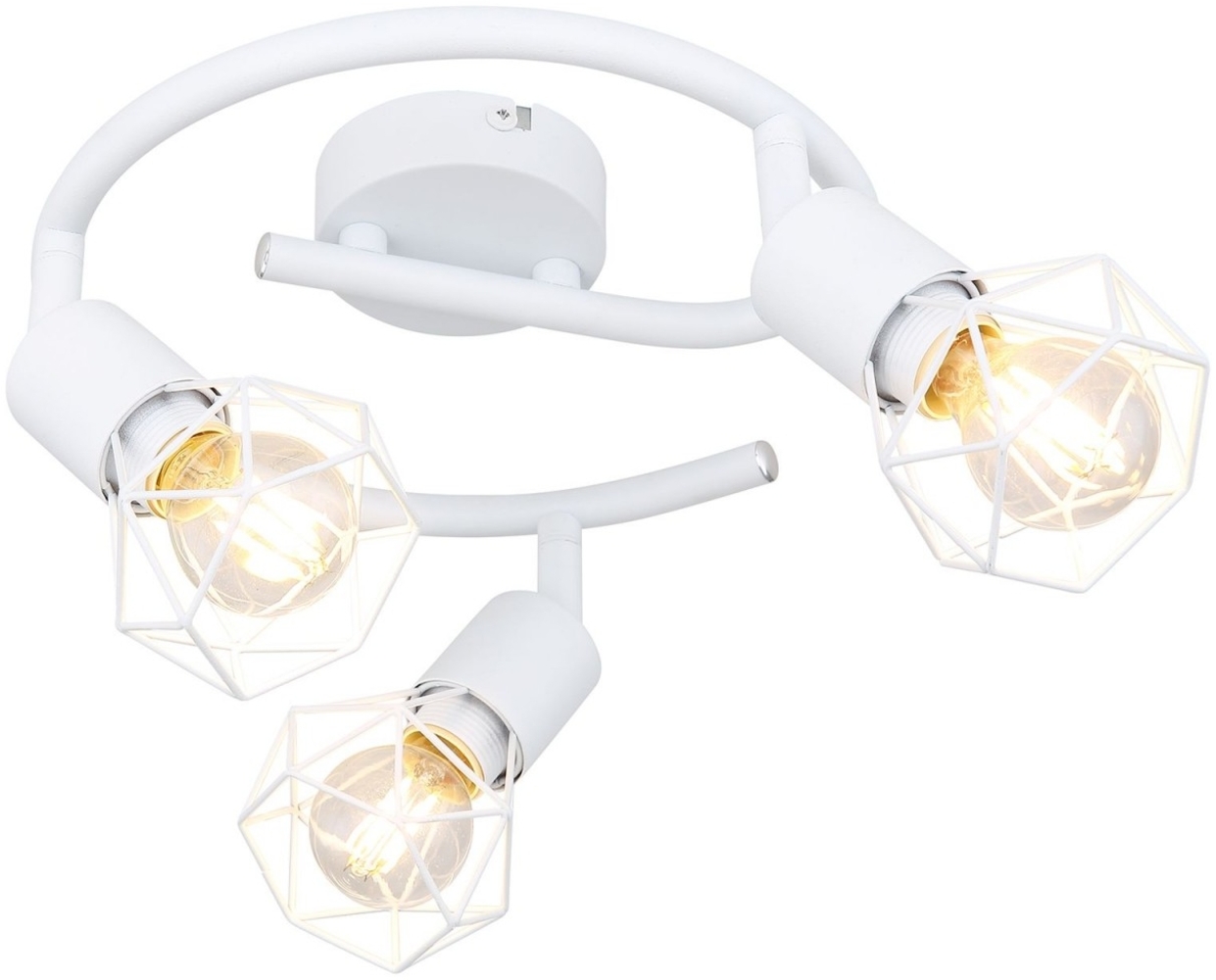 Deckenleuchte Wohnzimmer Deckenlampe Deckenstrahler Gitter Weiß 54802W-3 Bild 1