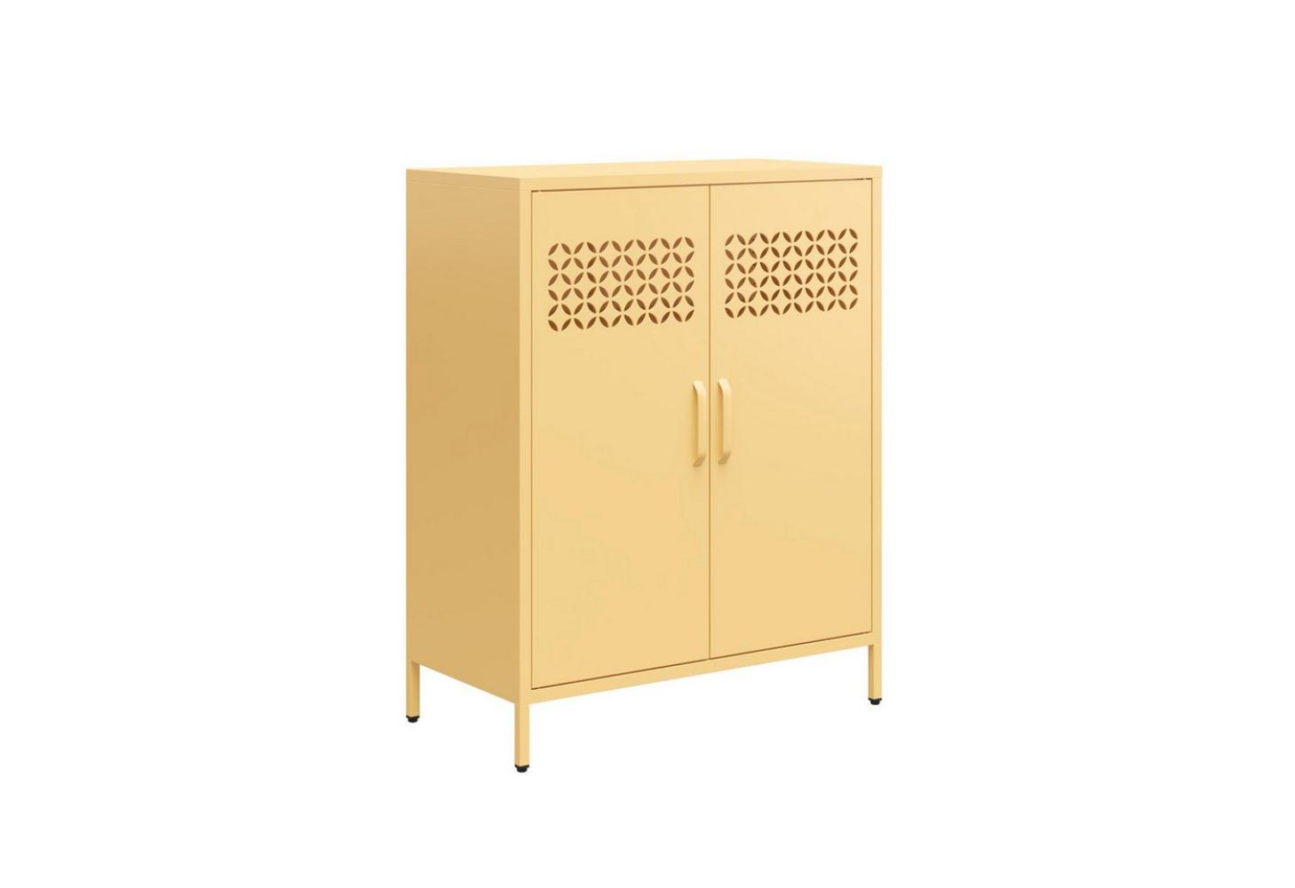 loft24 Highboard Annie, Metallspind mit 2 Türen im Retro Design Bild 1