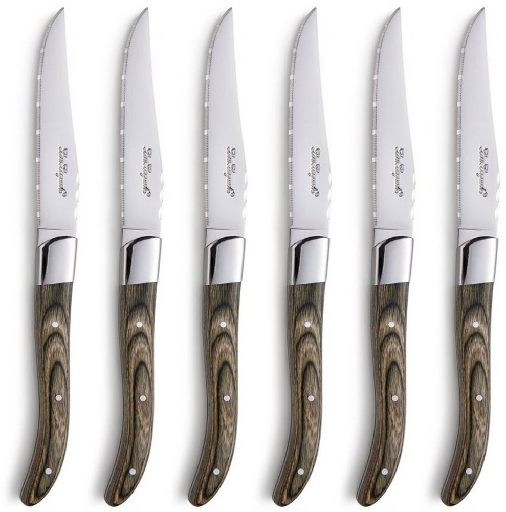 Lou Laguiole LOUIS Steakmesser Set 6-teilig holz hochglanzpoliert Bild 1