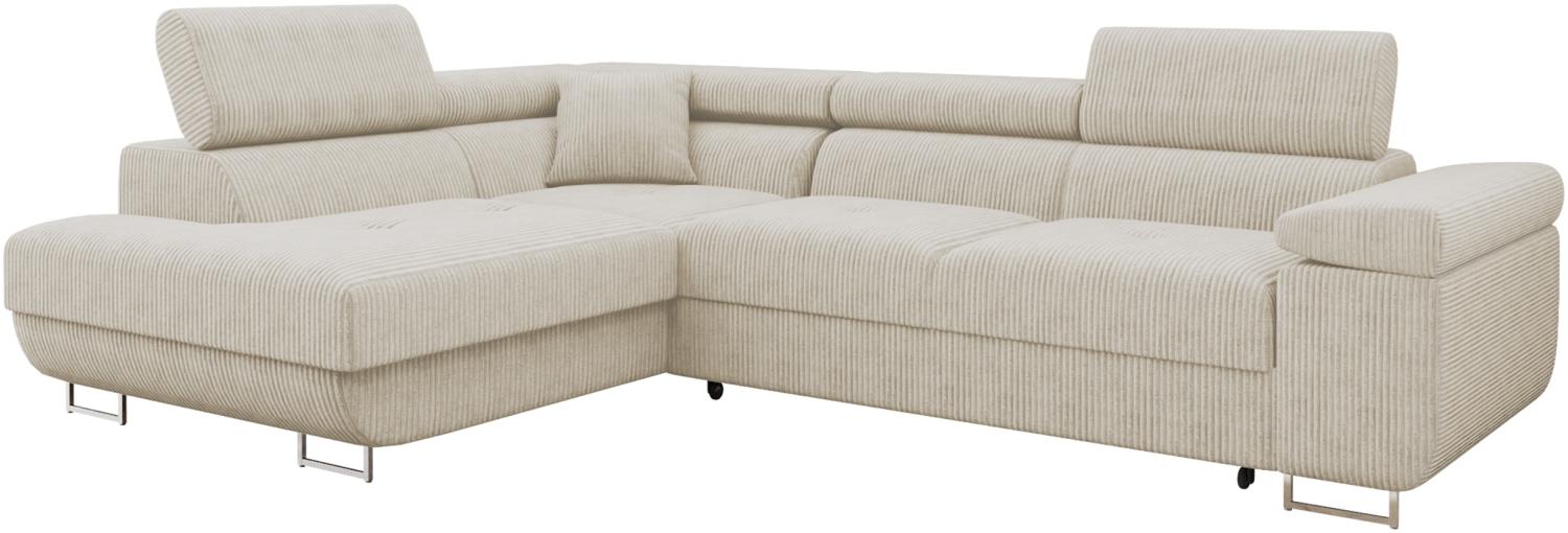 Ecksofa Torezio Cord (Farbe: Poso 100, Seite: Links) Bild 1