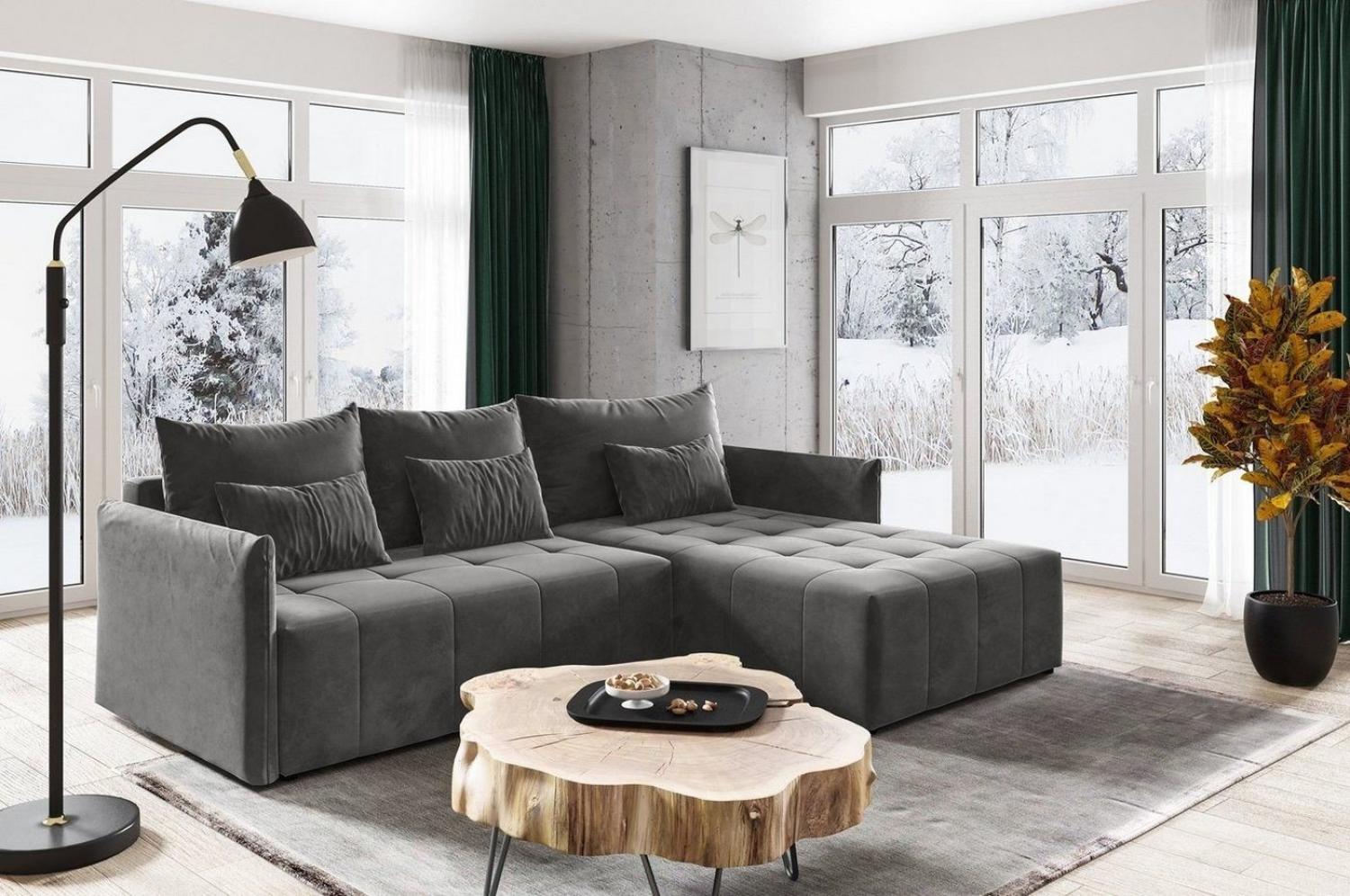 Sofnet Ecksofa Leno L, mit Schlaffunktion und Bettkasten, L-Form Couch, Polstersofa, Schlafsofa mit Wellenfeder Bild 1