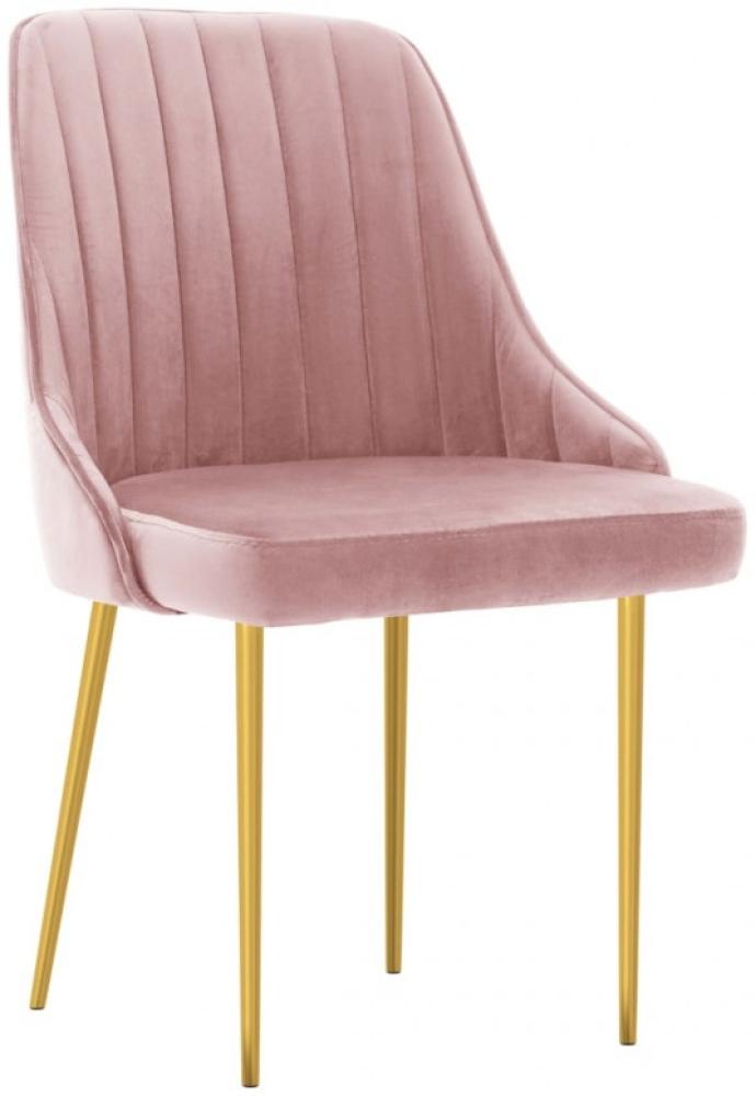 vidaXL Esszimmerstühle 2 Stk. Rosa Samt [330793] Bild 1