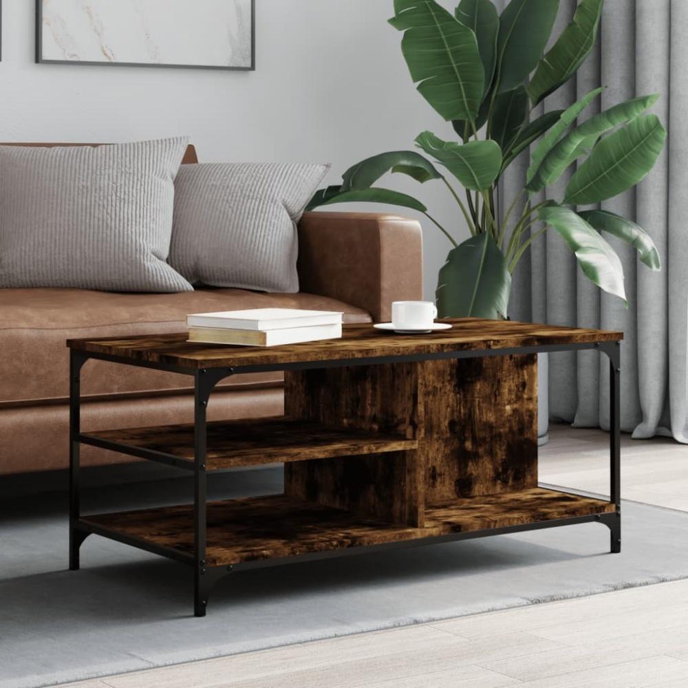 vidaXL Couchtisch Räuchereiche 100x50x45 cm Holzwerkstoff 835306 Bild 1