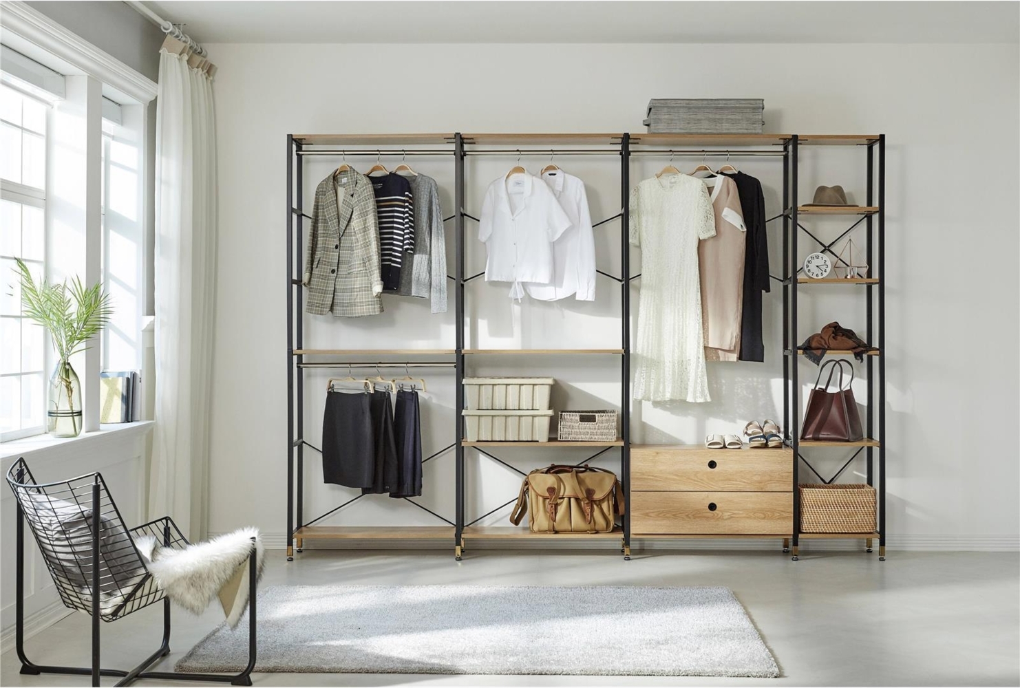 Regal Set Deko MDF und Metall 292x30 cm Bild 1