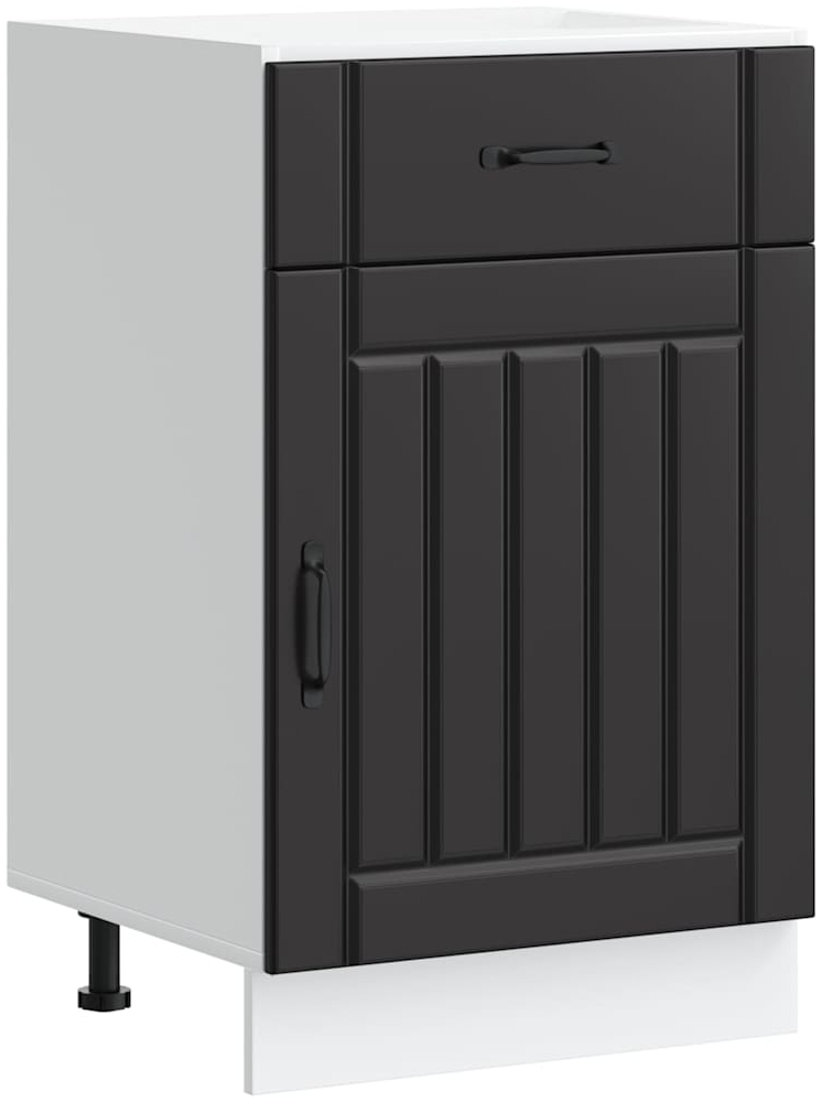 vidaXL Küchen-Unterschrank Lucca Schwarz Holzwerkstoff 853718 Bild 1