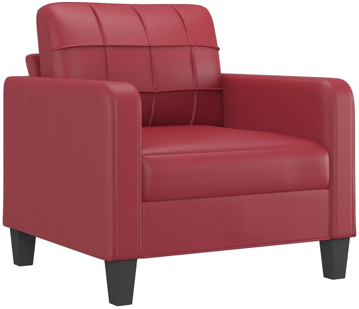 vidaXL Sessel Weinrot 60 cm Kunstleder 359110 Bild 1