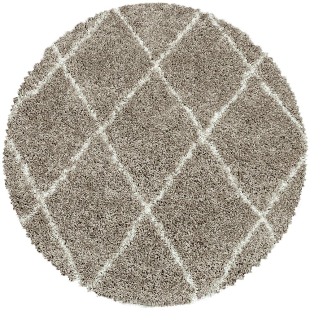 Runder Teppich ALVOR BEIGE 200 X 200cm Bild 1
