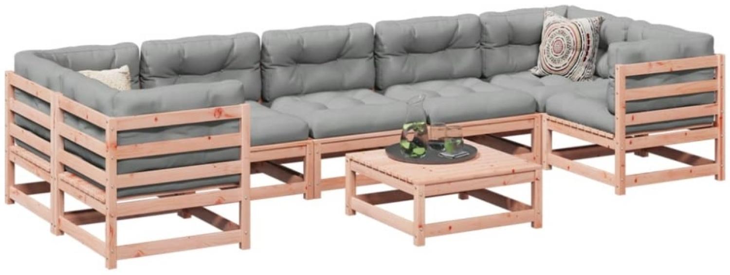 vidaXL 8-tlg. Garten-Sofagarnitur mit Kissen Massivholz Douglasie 3299337 Bild 1