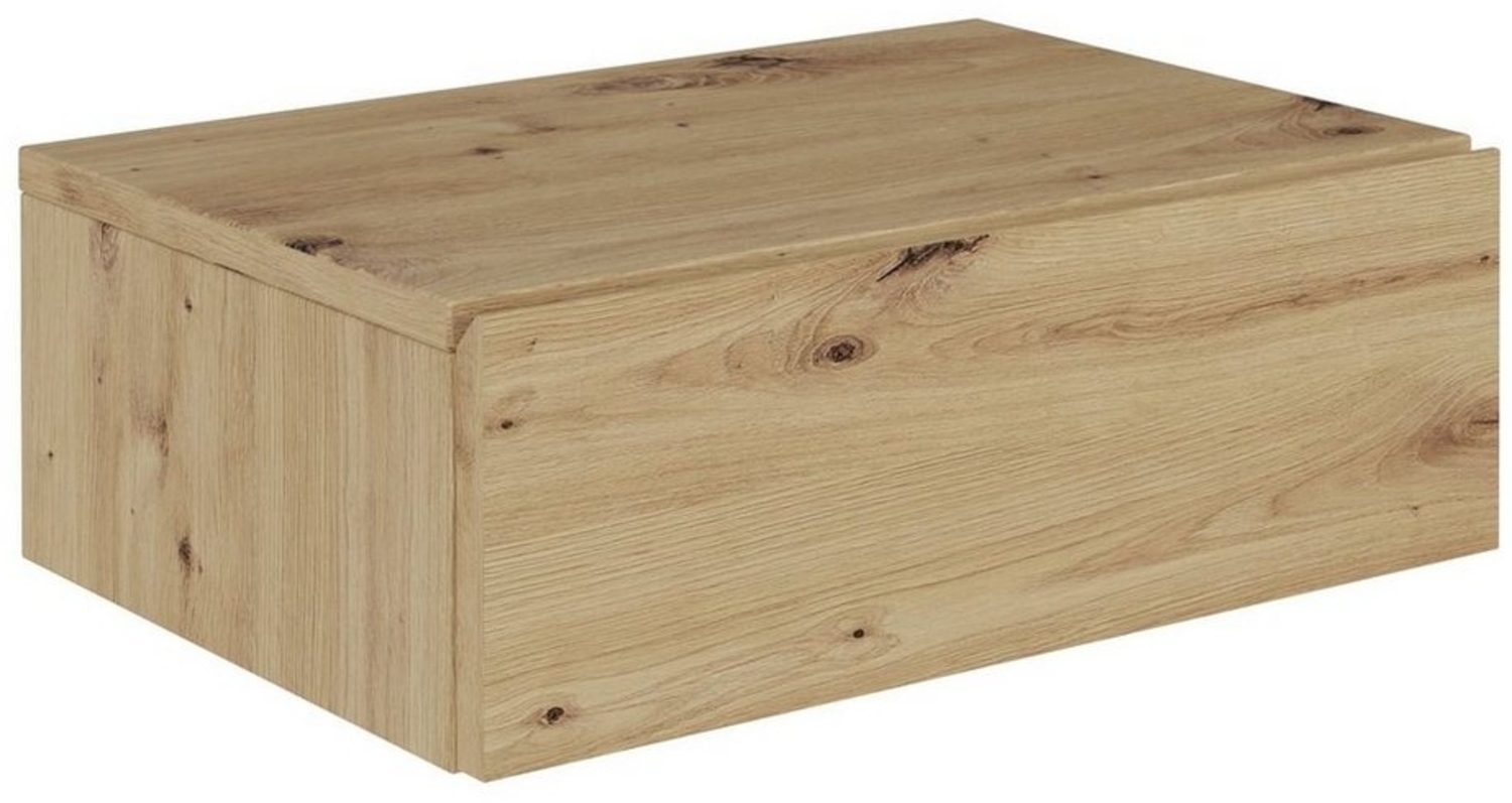CARO-Möbel Wandregal Anne hängende Nachtkommode Wandboard Nachttisch mit 1 Schublade schwebend, grifflose, in Asteiche Bild 1