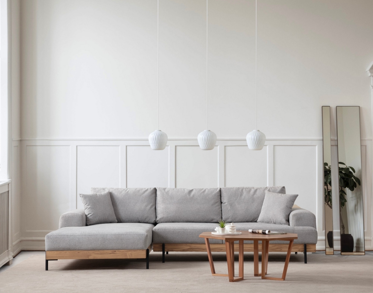 Ecksofa, 'Eti', 78 x 170 x 280, Grau Bild 1