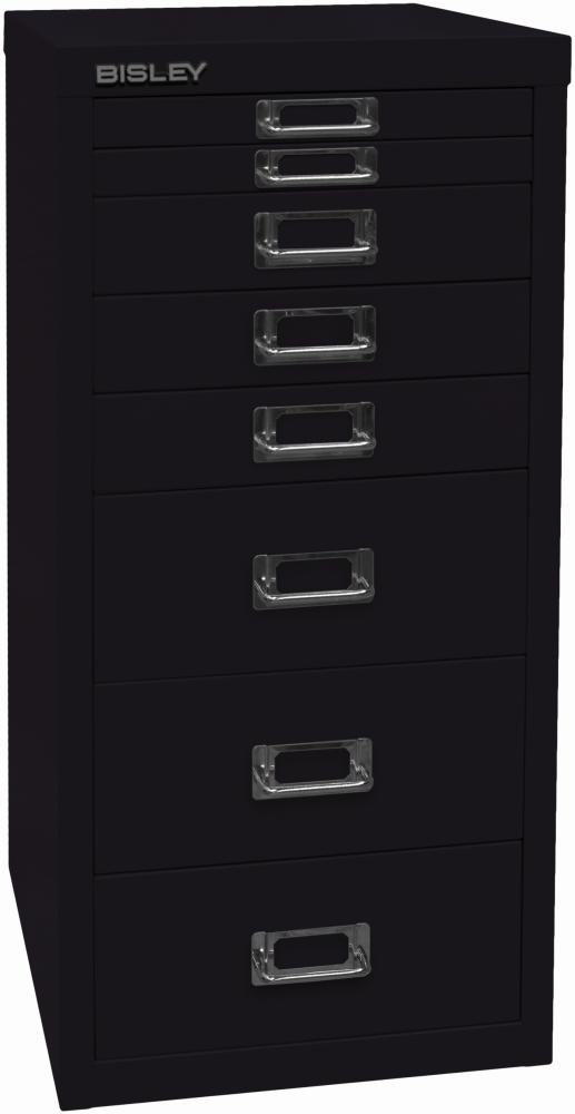 Bisley MultiDrawer™, 29er Serie, DIN A4, 8 Schubladen, Farbe schwarz Bild 1