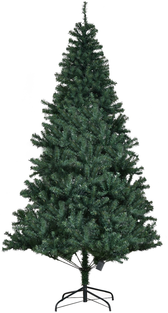 Weihnachtsbaum Künstlicher Tannenbaum mit LED-Lichterketten Christbaum beleuchtet 210cm Bild 1