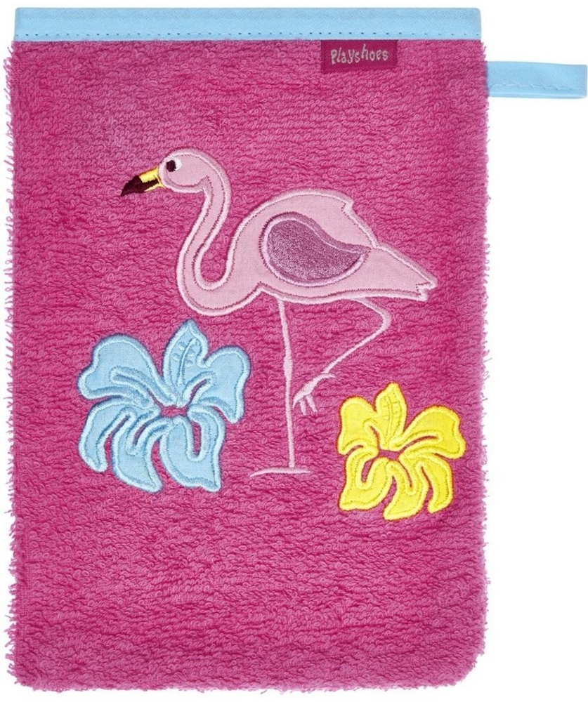 Playshoes Waschhandschuh Frottee-Waschhandschuh Flamingo Bild 1