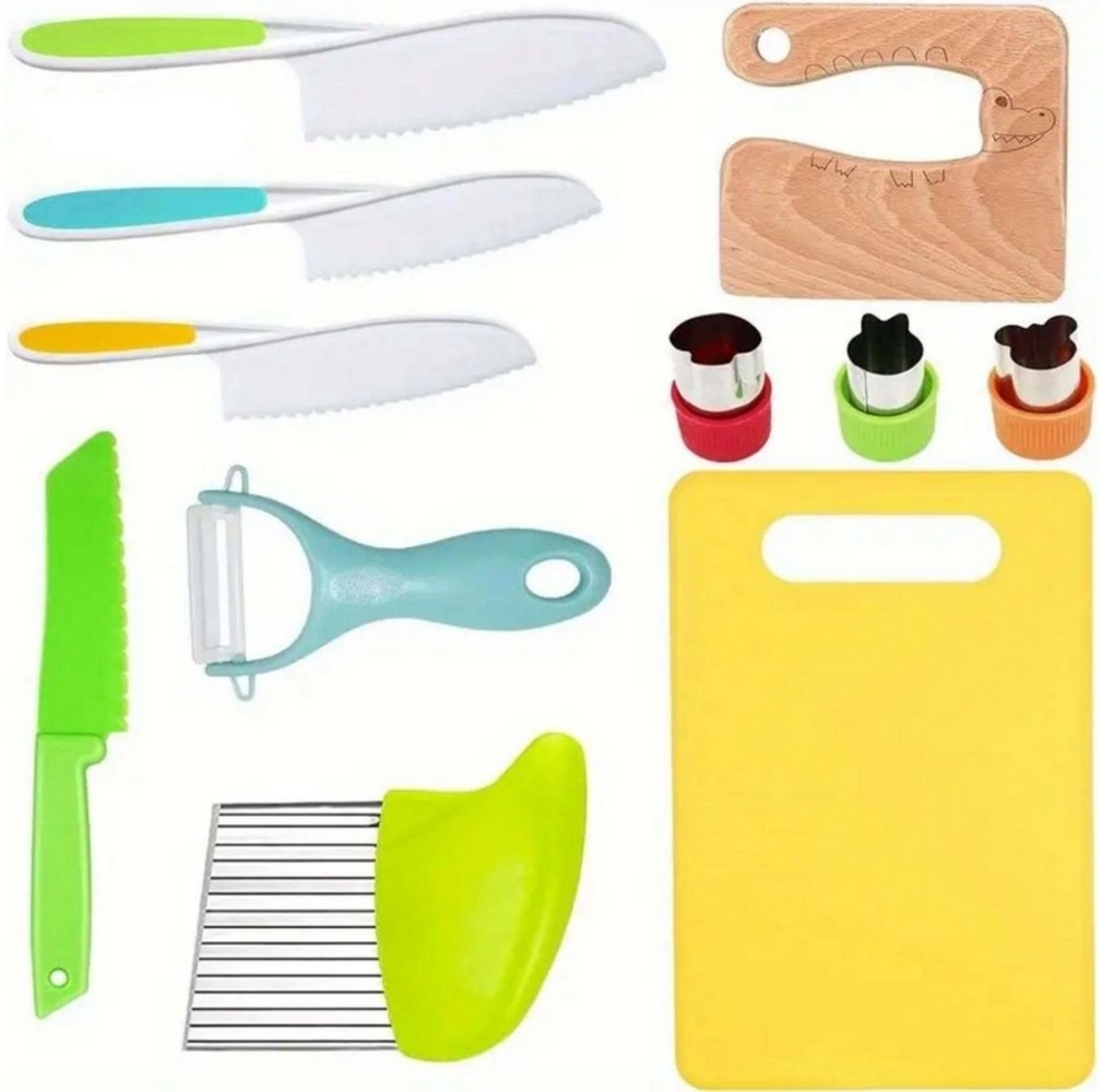 Coonoor Kinderkochmesser 8-teiliges Kinder-Küchenmesser-Set zum Schneiden und Kochen Bild 1