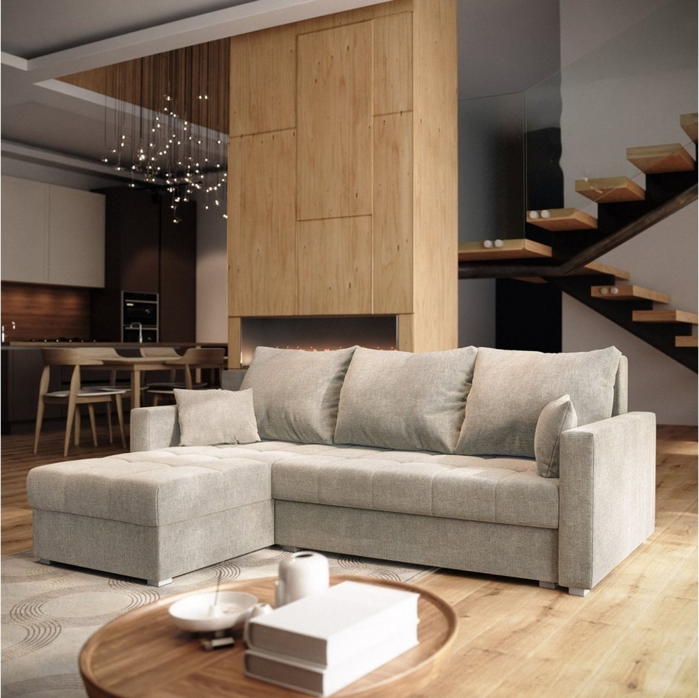 Masseno Ecksofa NIDA mit Schlaffunktion L-Form, Sofa mit Bettkasten Bild 1