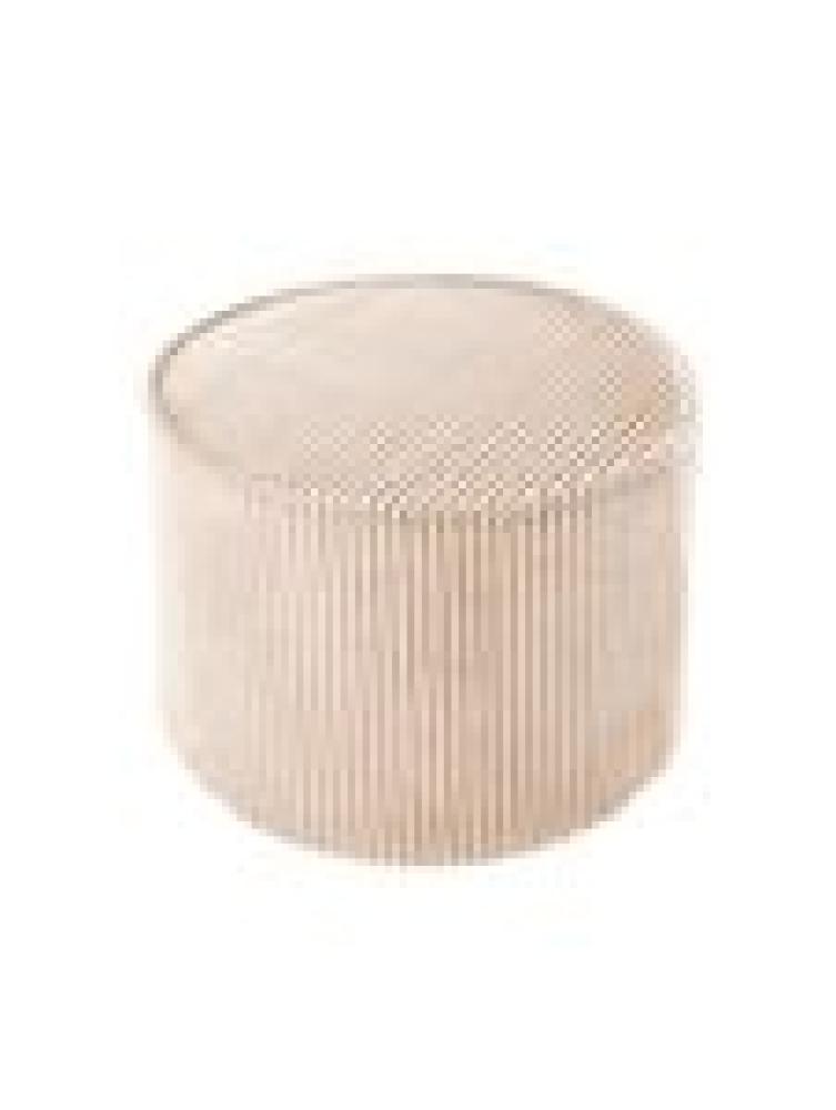 Pouffe, in hellbraun, aus Cordstoff, 25 x 39,5 cm, von wigiwama Bild 1