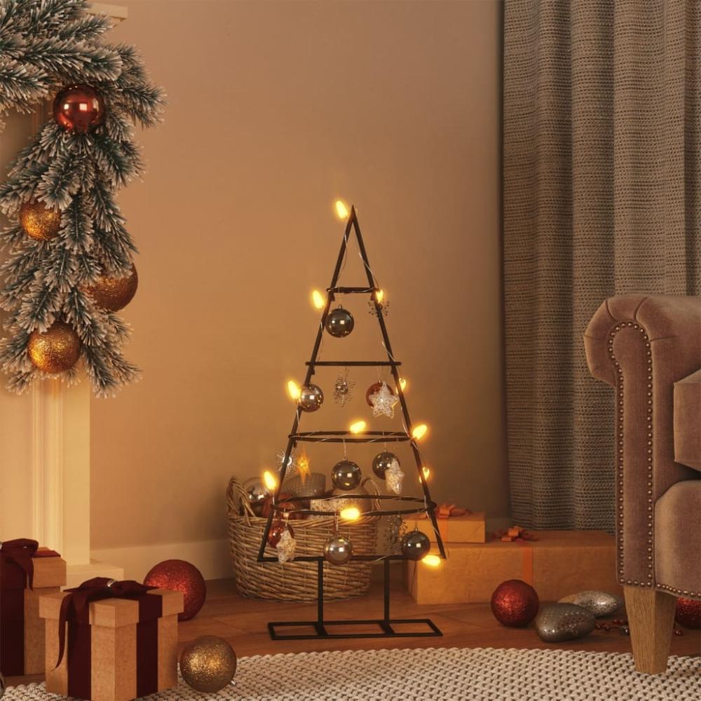 vidaXL Metall-Weihnachtsbaum Deko Schwarz 60 cm 359588 Bild 1