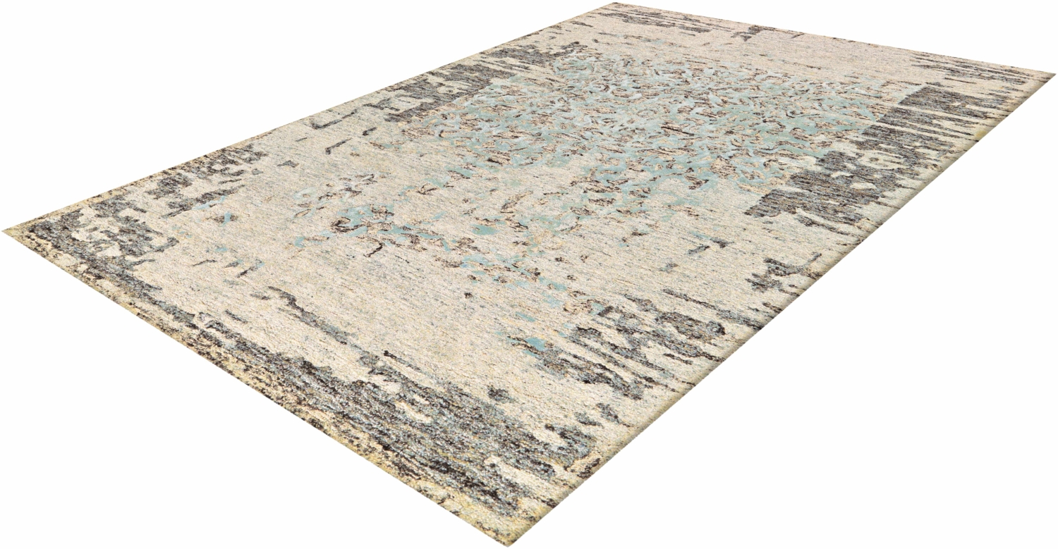 Damast 8067 Grau / Mint 170cm x 240cm Bild 1