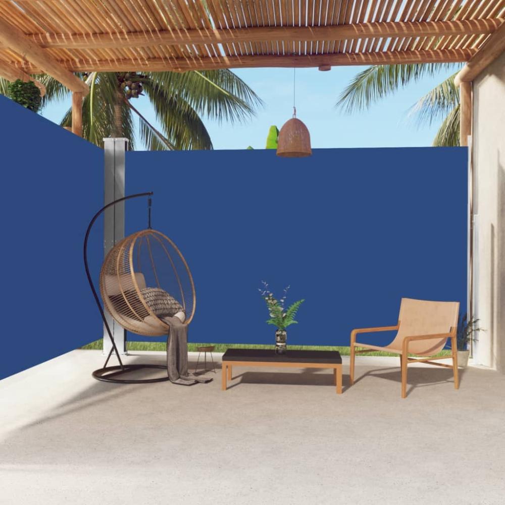 vidaXL Seitenmarkise Ausziehbar Blau 220x600 cm 318016 Bild 1