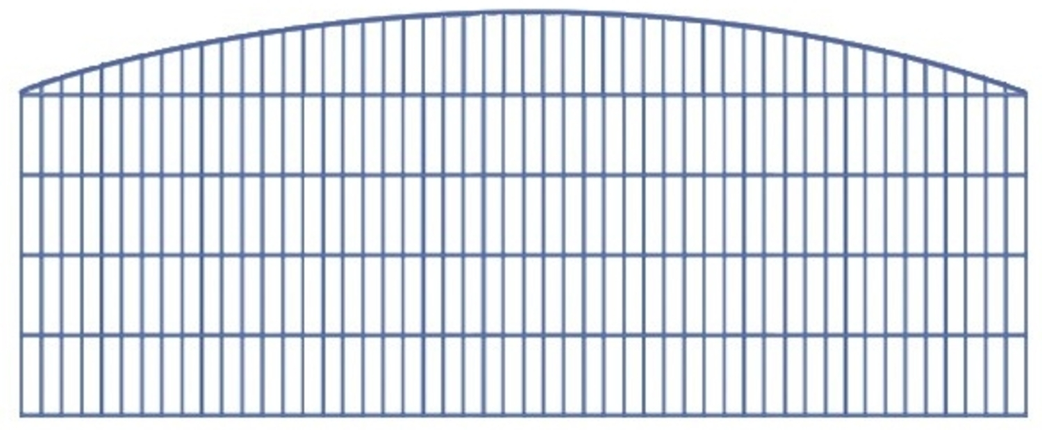 Schmuckzaun / Doppelstabmattenzaun Rundbogen-Dekor Komplett-Set mit Abdeckleisten / Anthrazit / 161 cm hoch / 60 m lang Bild 1