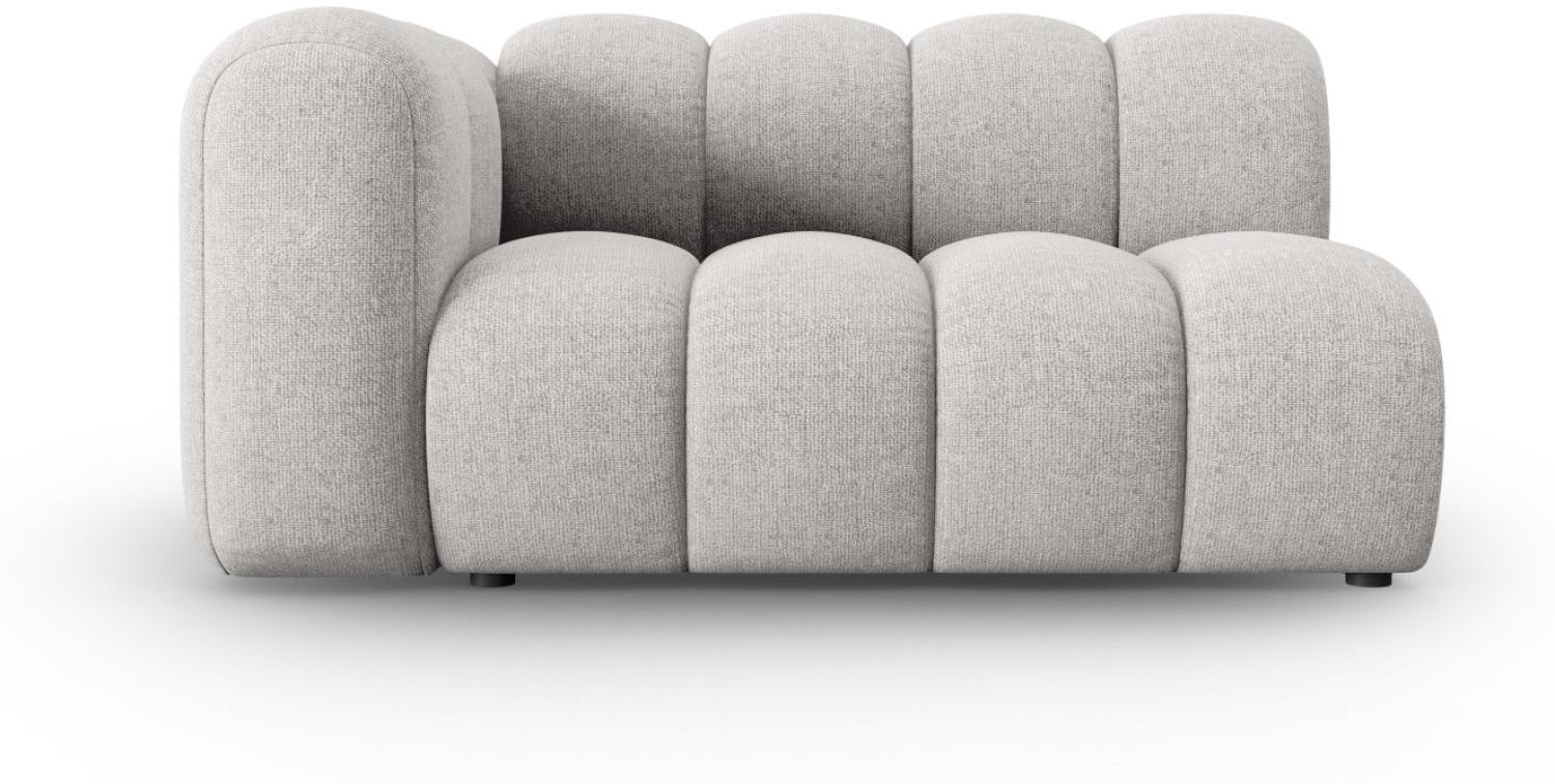 Micadoni Modulares Sofa Lupine 2-Sitzer Links Chenille Hellgrau Bild 1