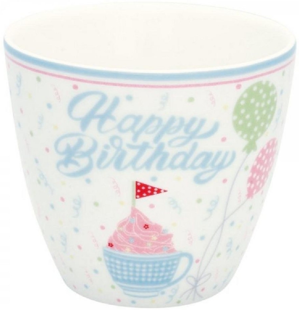 Greengate Latte Cup Alma Birthday White STWLATABY0106 Bild 1