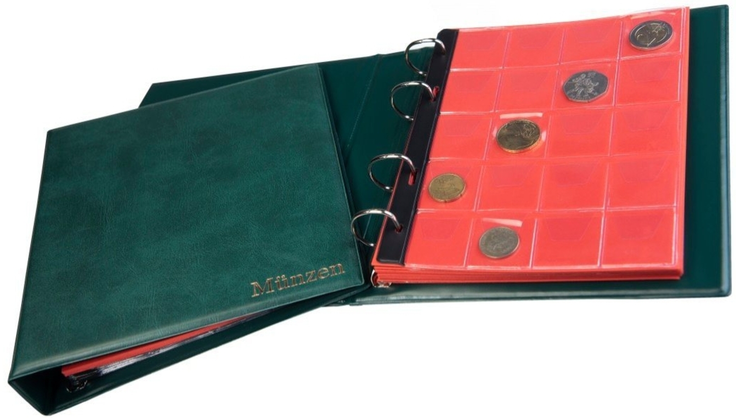 MC. Sammler Sammleretui MC. Sammler Münzalbum für 200 Stück 2 Euro Münzen, grün Bild 1