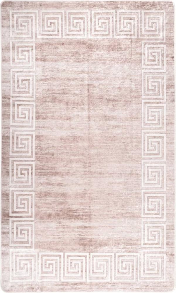 vidaXL Teppich Waschbar Beige 150x230 cm Rutschfest 373987 Bild 1