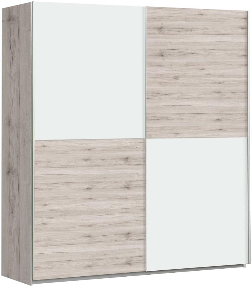 Schwebetürenschrank >Zorana< in Sandeiche Nachbildung - 170.3x190.5x61.2 (BxHxT) Bild 1