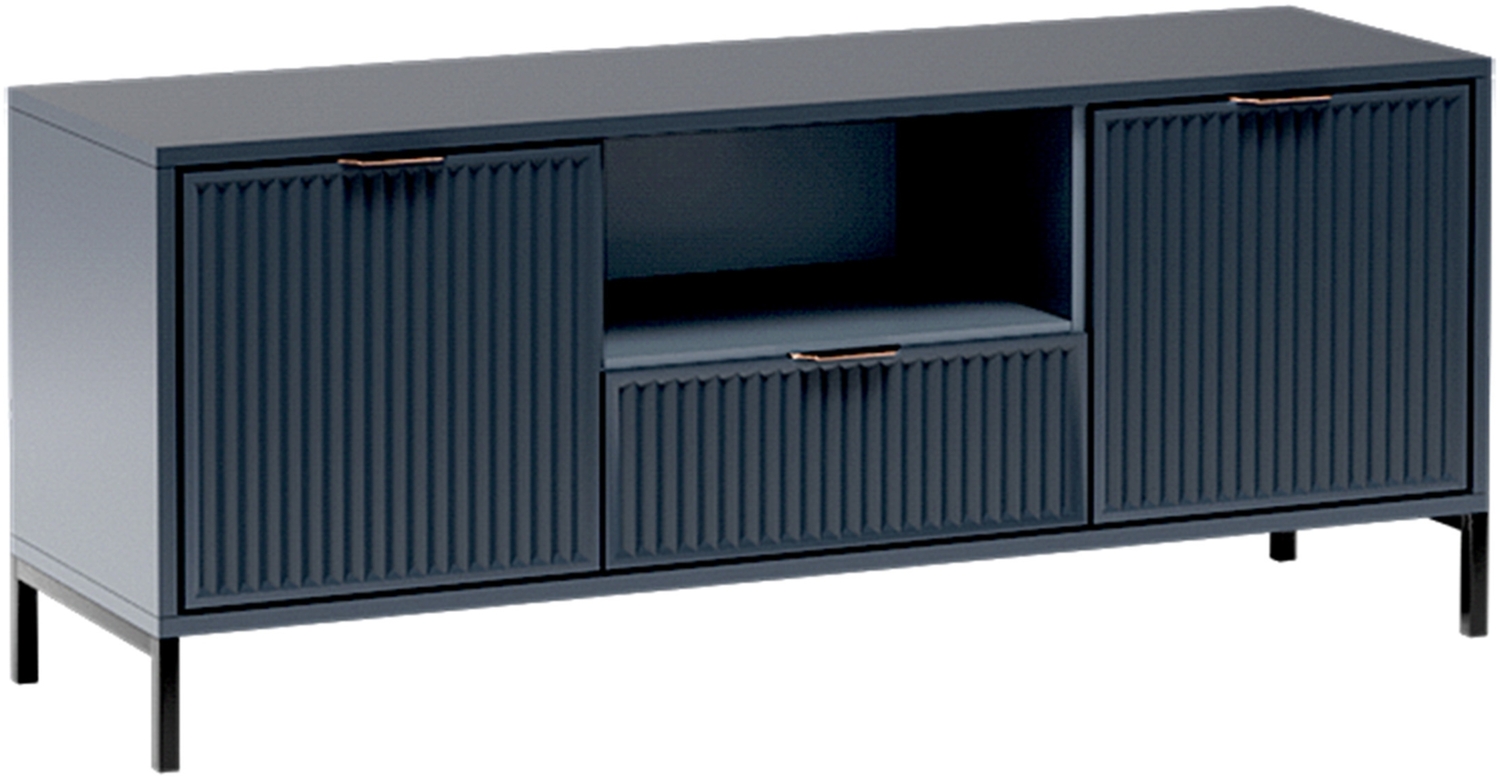 AX LIVING TV Lowboard Berlinette 3, 135 cm breite – Modern in Indigo Bild 1