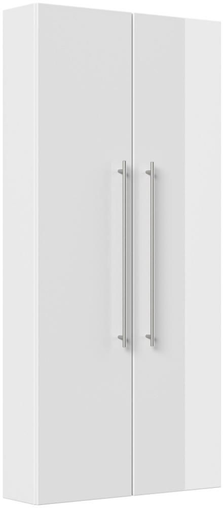 Hochschrank Slimline nur 20cm Tief (BxH) 70x150 cm weiss hochglanz : Weiss hochglanz Bild 1