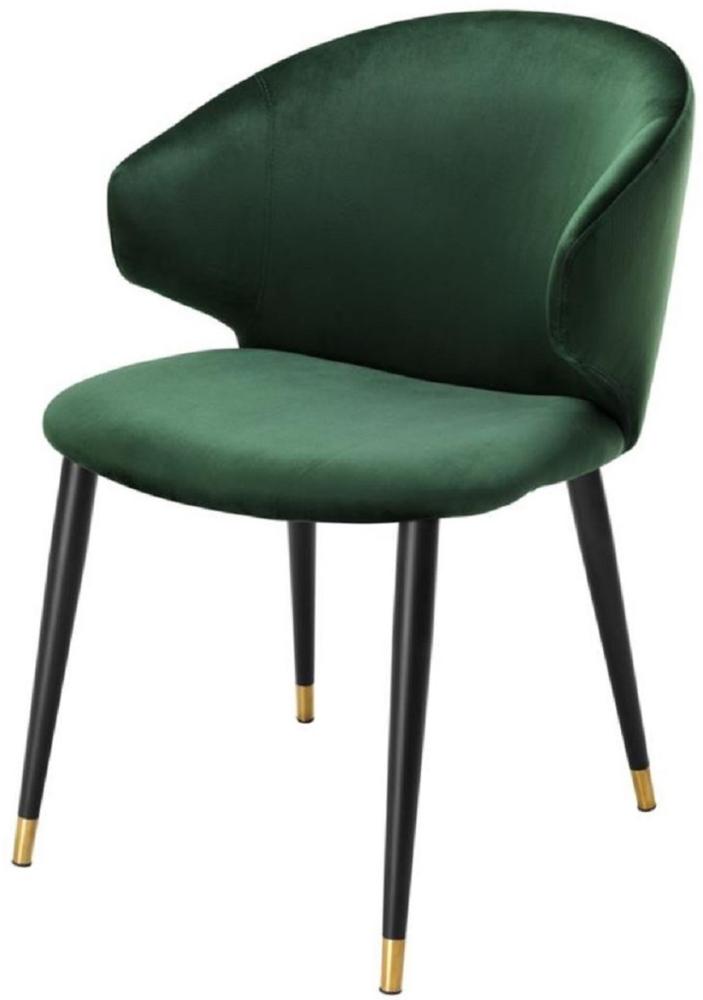 EICHHOLTZ Polsterstuhl Volante Roche Dark Green velvet Bild 1