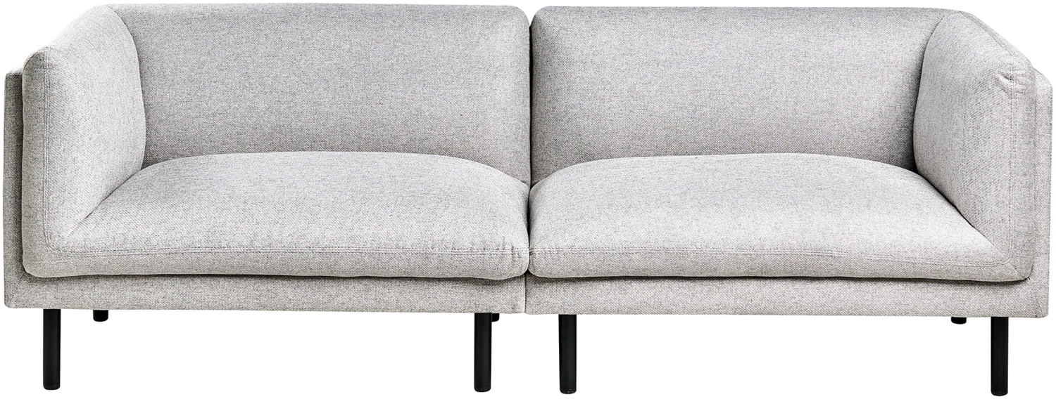 Sofa 3-Sitzer VORGOD Stoff Hellgrau Bild 1