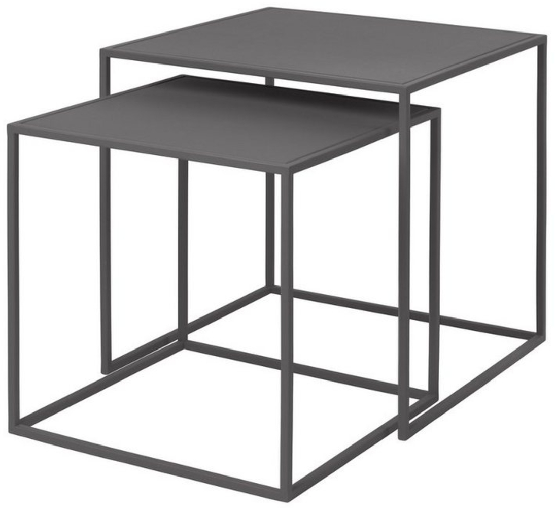 Blomus FERA Set 2 Beistelltische, Beistelltisch, Nebentisch, Stahl pulverbeschichtet, steel gray, 65985 Bild 1