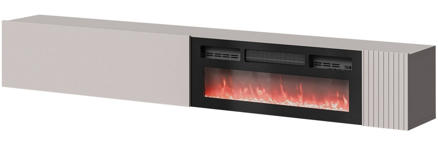 TV-Lowboard Cholon EF mit Kamin (Farbe: Cashmere) Bild 1