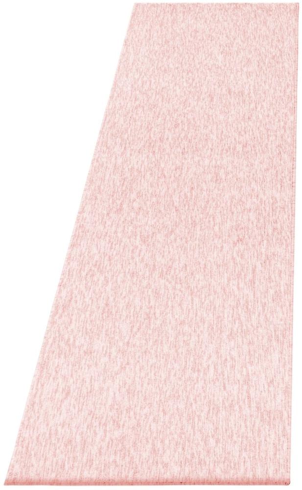 Kurzflor Teppich Neva Läufer - 80x250 cm - Rosa Bild 1
